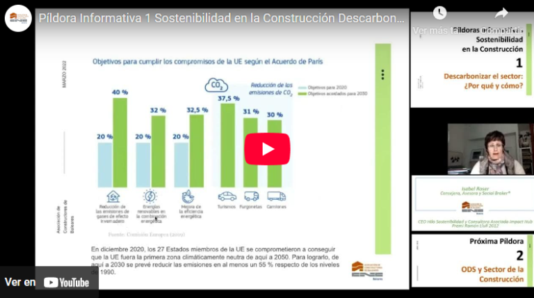Píldora 1: Descarbonizar el sector ¿por qué y cómo?