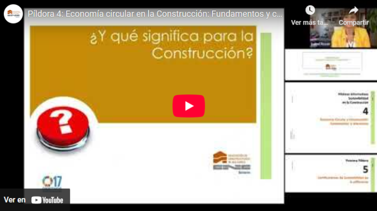 Píldora 4: Economía circular en la Construcción: Fundamentos y conceptos básicos