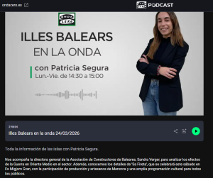 Onda Cero: Illes Balears en la Onda. Entrevista a Sandra Verger